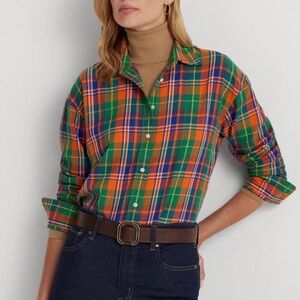 Lauren Ralph Lauren Multicolored Plaid Cotton Twill Long Sleeve shirt